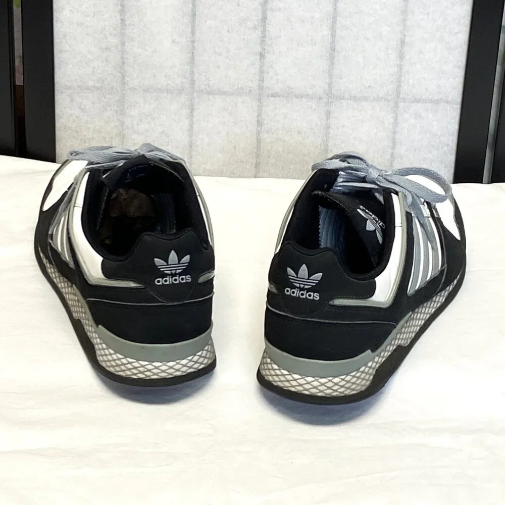 Adidas ZXZ ADV 2008 Retro Black Grey White 10.5 Lace Up Low Top Running Shoes